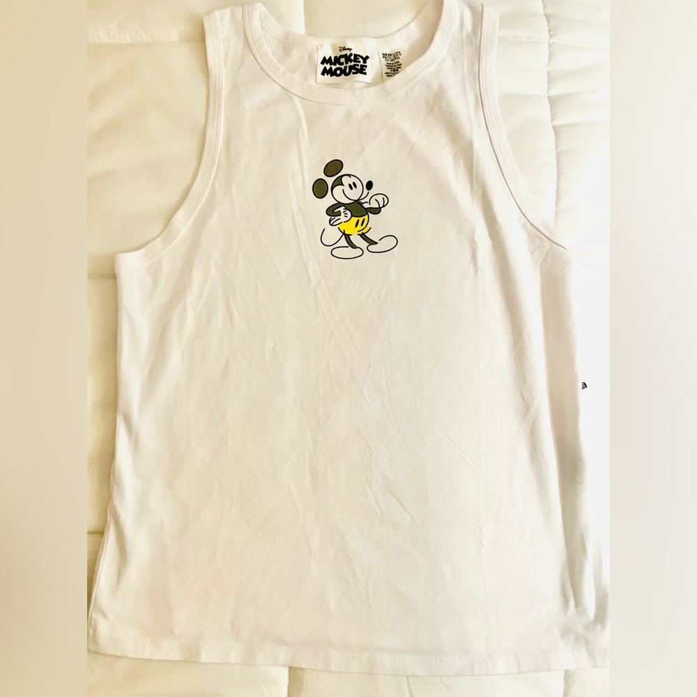 Disney Parks WDW Mickey Mouse Genuine Mousewear Tank Top White Women’s Top NWT